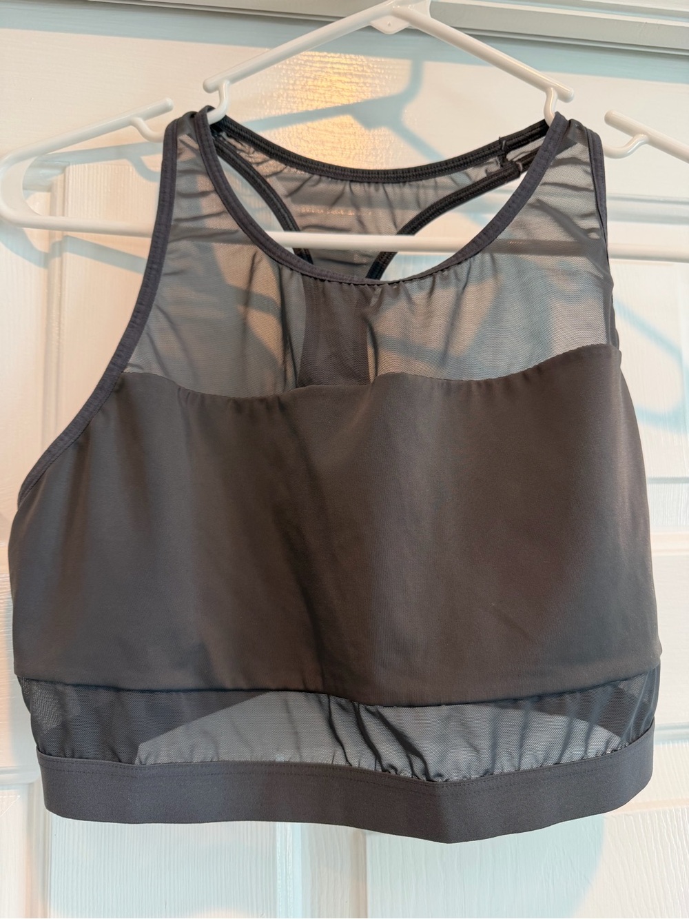 Victoria's Secret Sport Gray Mesh Crop Sports Bra
